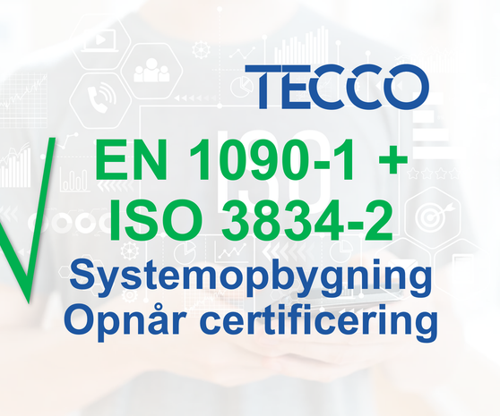 05.02.2021 EN1090-1 + ISO 3834-2 opnår Certificering